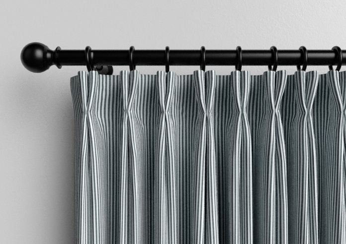 Nautical Stripes, Salt Black - Made to Measure Curtains - Image 10